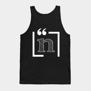 Letter N: Monogram Initial letter n Tank Top